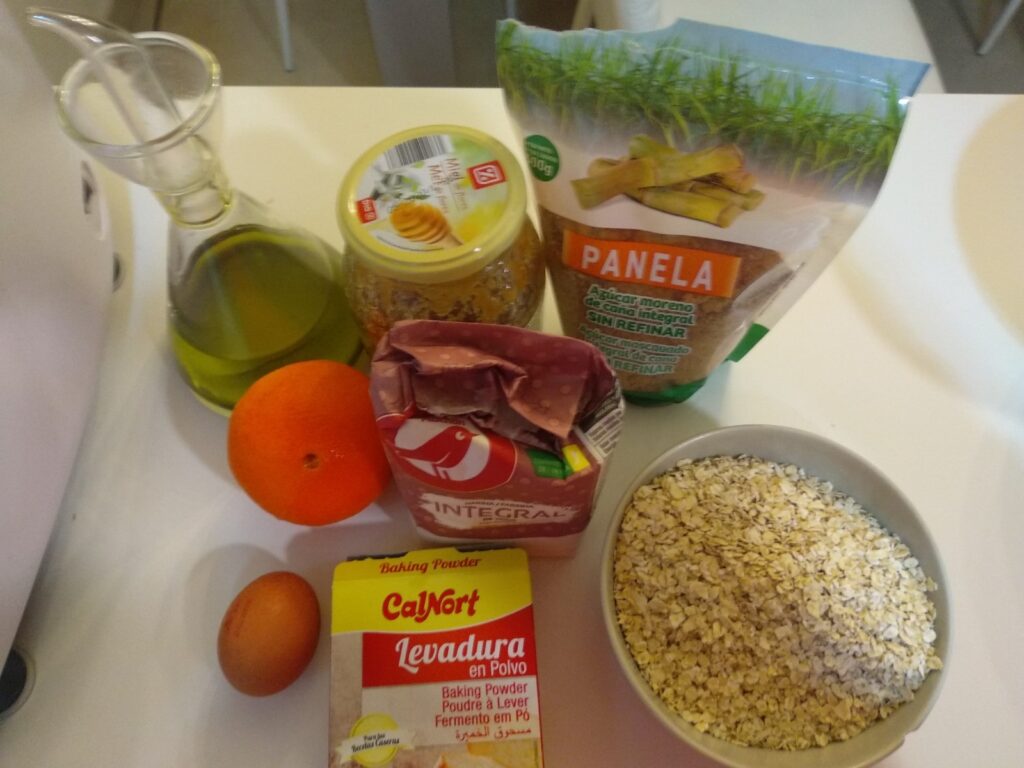 Ingredientes galletas de avena